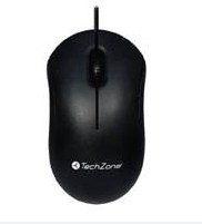 Imagen 1 del producto “Mouse alámbrico Initially TechZone - 1000 DPI's, 3 botones, longitud de cable de 1.2 m. Conexión USB, 1 año de garantía. ”