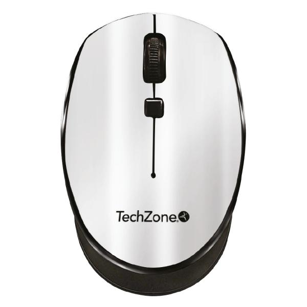 Imagen 1 del producto “Mouse inalámbrico Start Silver TechZone - hasta 1600 DPI's, 3 botones, textura en rubber, 1 año de garantía. ”