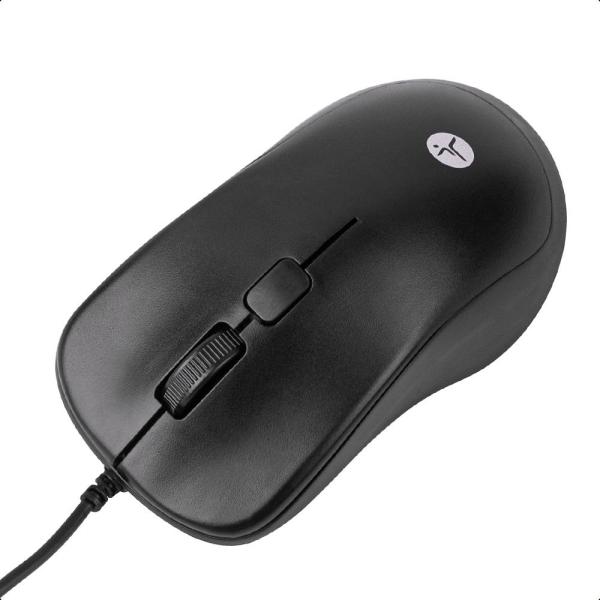 Imagen 1 del producto “Mouse Alámbrico TZACMOA01 TechZone 1200DPI - color negro, 1.35m de longitud de cable, 3 botones, sensor infrarrojo ”