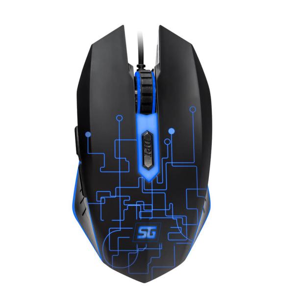 Imagen 1 del producto “Mouse Iluminado Alámbrico Gamer VORAGO Start the Game MO-501 - 3, 200 DPIs ”