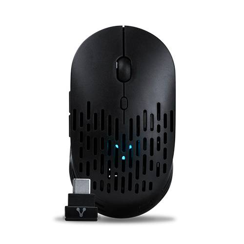 Imagen 1 del producto “MOUSE VORAGO MO-208 INALAMBRICO TIPO C Y BLUETOOTH HASTA 2400 DPI RECARGABLE NEGRO - ”