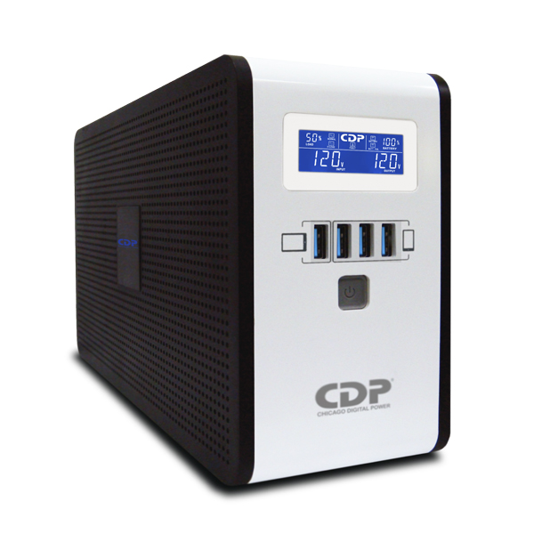 Imagen 1 del producto “No-Break CDP RU-SMART1010 1000VA/500W UPS Interactiva AVR 10 Salidas - 560 Joules, Proteccion RJ45, LCD, software 120 Vac ”
