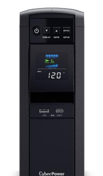 Imagen 1 del producto “No-Break CyberPower CP1500PFCLCD - 1500 VA, 1000 W, 8 h, Negro ”