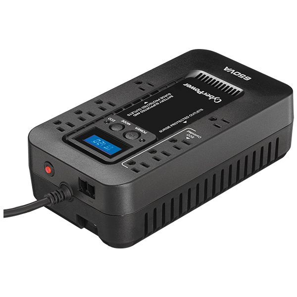 Imagen 1 del producto “No-Break CyberPower EC650LCD - 650 VA, 390 W, 8 h, Negro, Hogar y Oficina ”