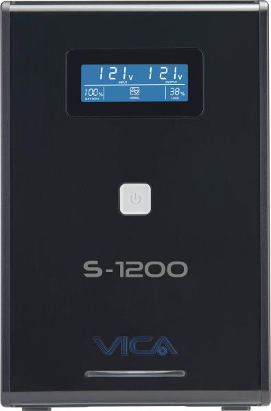 Imagen 1 del producto “No break interactivo S1200 - 1200VA/600W, entrada 127 VCA 60 Hz, salida 120 VCA, 5 NEMA reguladas/5 reguladOs y respaldadas, RJ11/RJ45, pantalla LCD ”