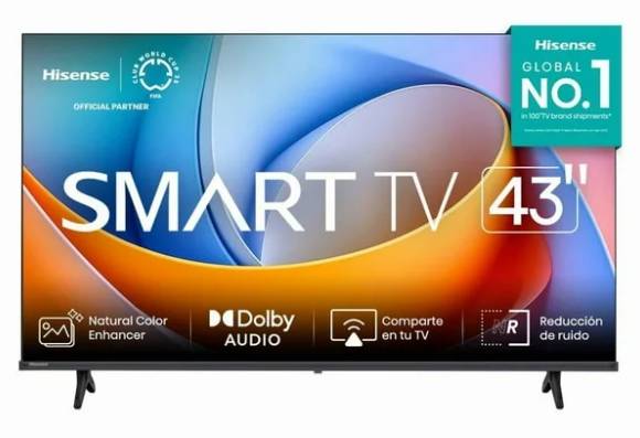 Imagen 1 del producto “Televisor Hisense 43A45NV - 43 pulgadas, LED FULL HD, 1920 x 1080 Pixeles, VIDAA SMART TV ”