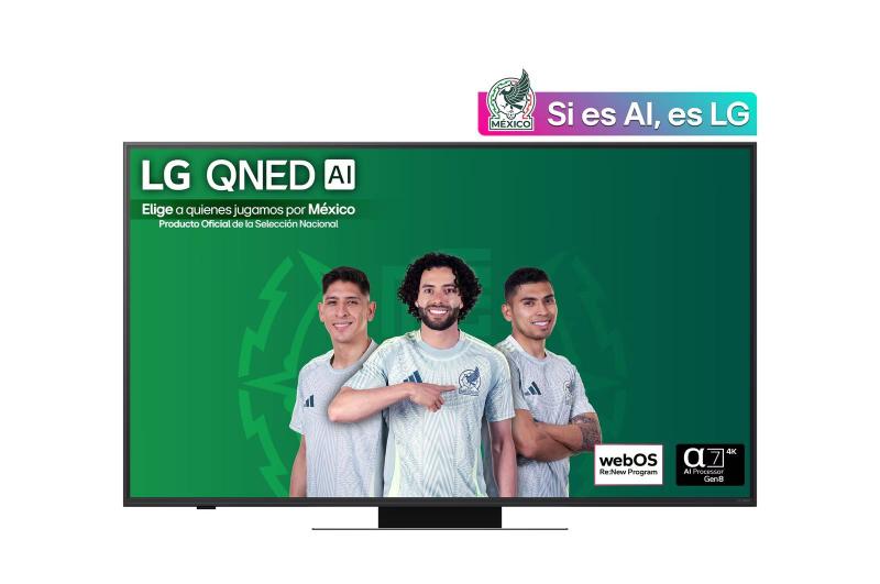 Imagen 1 del producto “Pantalla QNED 55 LG 55QNED83ASG - Resolución 3840x2160 4K UHD, QNED Color Pro dinámico, Procesador alpha7 AI Gen8 ”