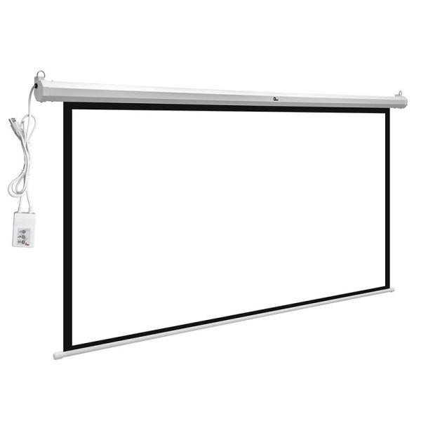 Imagen 1 del producto “QIAN PANTALLA DE PROYECCION ELECTRICA DE 120 PULGADAS PVC - MATE, ANGULO DE 160 GRADOS FORMATO 1:1, MOTOR CON CABLE, INTERRUPTOR INTEGRADO, MOD. QXS-1E120 ”