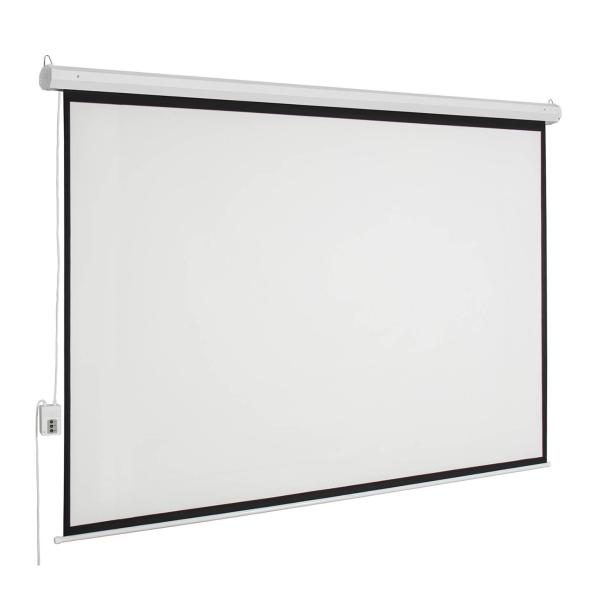 Imagen 1 del producto “Pantalla de Proyección Eléctrica de Colgar MSE-154 - MULTIMEDIA SCREEN, 1.54x1.54m. 86 pulgadas diagonales. Incluye C.R. Inalámbrico  y alámbrico ”
