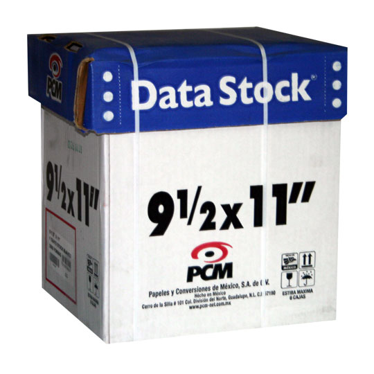 Imagen 1 del producto “Papel PCM Data Stock DS00131000B 9.5 X 11 3 Tanto con 1000 Blanco - ”