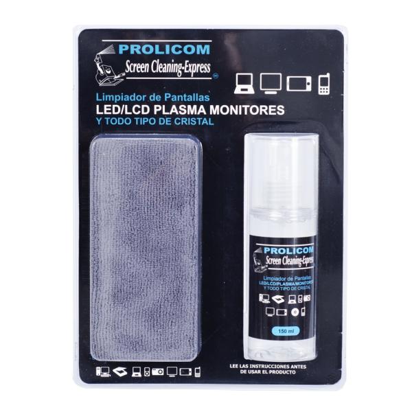 Imagen 1 del producto “Limpiador de pantallas PROLICOM - SCREEN CLEANING-EXPRESS, 150ml, Limpiador, LCD/TFT/Plasma ”