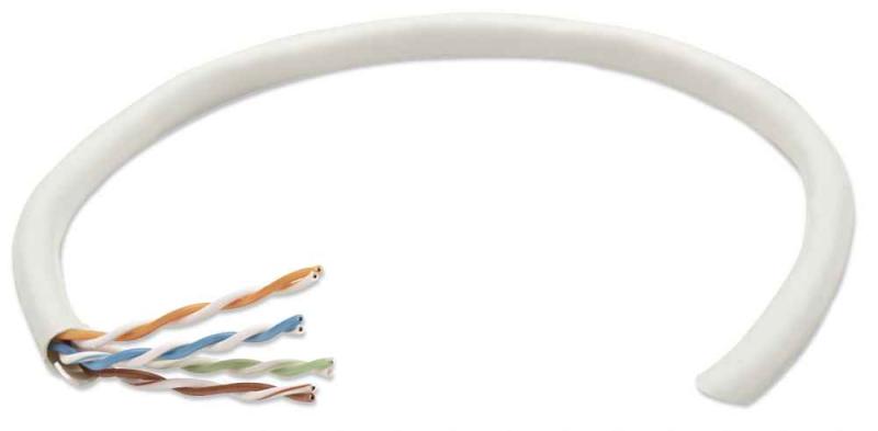 Imagen 1 del producto “Bobina de cable de red UTP - Solida, 362320, Aluminio con recubrimiento de Cobre (CCA), 305m, CAT 5e, Color Gris, 4 pares, 24AWG ”