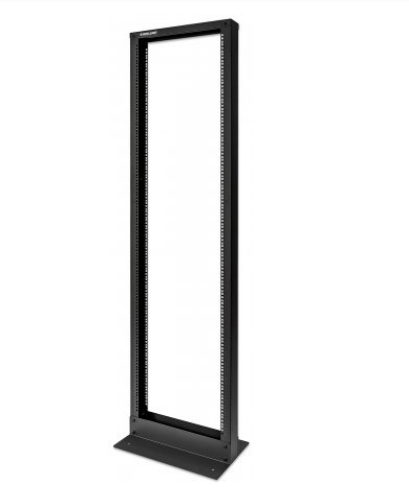 Imagen 1 del producto “Rack de piso - 2 postes, 19, 42U, Carga estática máxima de 200 kg (440 lbs.), Negro, Acero, INTELLINET 715980 ”
