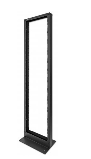 Imagen 1 del producto “Rack de piso - 2 postes, 19, 45U, Carga estática máxima de 200 kg (440 lbs.), Negro, Acero, INTELLINET 715997 ”