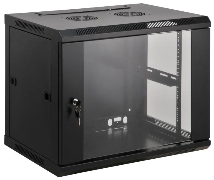Imagen 1 del producto “Gabinete de red mural de 19 - 12U, Ensamblado, 60Kg, 600x450, INTELLINET 711906 ”