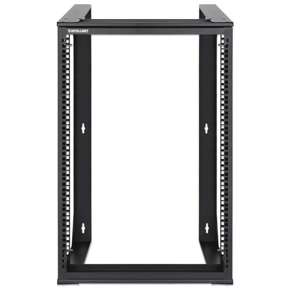 Imagen 1 del producto “Rack abierto de 19 Mural - 2 postes, 15U, Flatpack, Abatible, 450mm de profundidad, 30Kg, INTELLINET 716208 ”