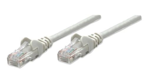 Imagen 1 del producto “Cable de red UTP - Cat5e, 3m (10ft), 100  Cobre, Contactos chapa de oro, Cable Patch Gris INTELLINET 319768 ”