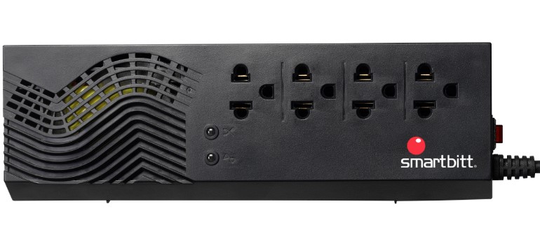 Imagen 1 del producto “Regulador SMARTBITT SBAVR1200S - 4, Negro, 1200 VA, 600 W ”
