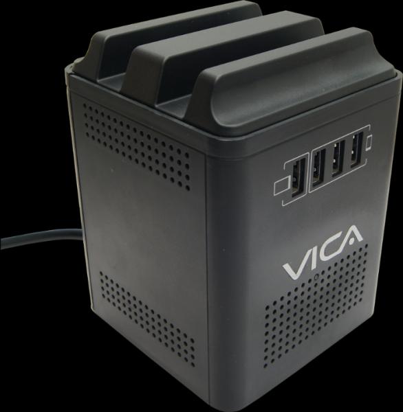 Imagen 1 del producto “Regulador voltaje y centro de carga - CONNECT 800 800VA/400W, Rango de voltaje 94/150VCA 5A 60Hz, 4 tomas protegidas, 4 Puertos USB, indicadores LED ”
