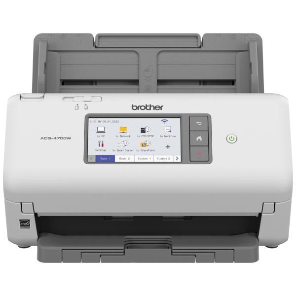 Imagen 1 del producto “Escáner de escritorio Brother Valor ADS4700W - Dúplex, 40 ppm/80 ipm, Ethernet, Wifi, ADF hasta 80 hojas, escanea hasta 6, 000 hojas diarias ”