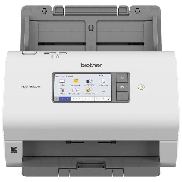 Imagen 1 del producto “Escáner de escritorio Brother Valor ADS4900W - Dúplex, 60 ppm/120 ipm, Ethernet, Wifi 2.4GHz/5GHz, ADF hasta 100 hojas, escanea hasta 9, 000 hojas diaria ”