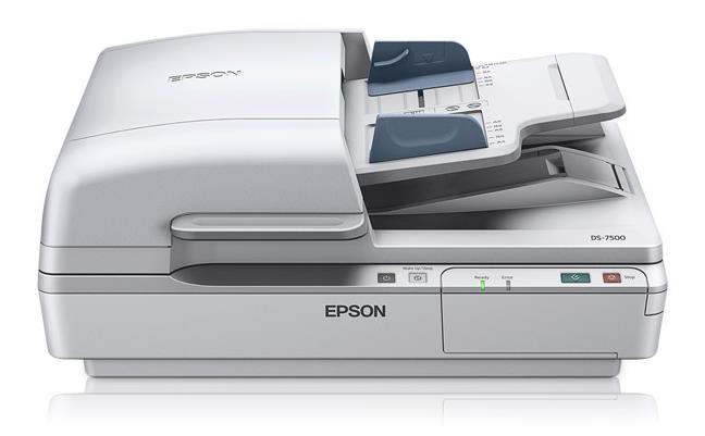 Imagen 1 del producto “Escáner EPSON DS-7500 - 216 x 1016 mm, 40 ppm, Base plana y ADF, CCD, 4000 páginas ”