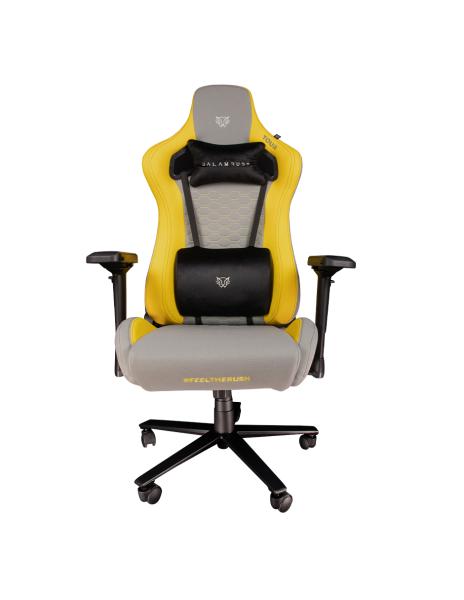 Imagen 1 del producto “Silla THUNDER TOUR BALAM RUSH GAMER Tela Reclinable 90-180 Piston Clase 4 Reposabrazos 4D DARK-LIGHT EDITION Gris/Amarillo - ”