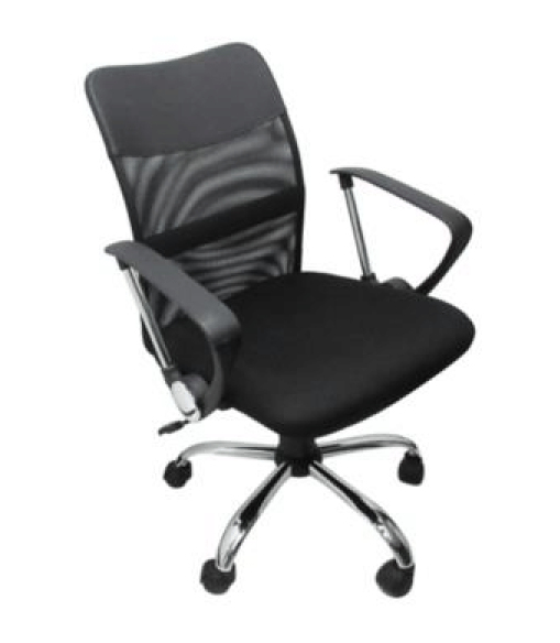 Imagen 1 del producto “Silla Ejecutiva NEXTEP NE-650E Altura Ajustable y Reclinable Giratoria y Cromada - Color Negro. ”