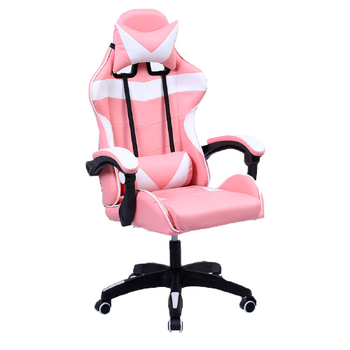 Imagen 1 del producto “Silla Gamer Stylos SGSI02P - Silla para videojuegos universal, Asiento acolchado, Rosa/Blanco, PVC ”