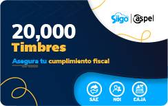 Imagen 1 del producto “Timbres Fiscales ASPEL Paquete de 20 - 000 Timbres  FACTE/20000 (Electrónico) ”