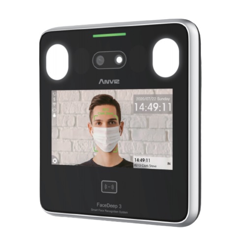 Imagen 1 del producto “Control de Acceso Biométrico Anviz AN-FACEDEEP3 - Reconocimiento facial con cubre boca, Soporta Hasta 6000 usuarios, 6, 000 RFID y 10, 000 registros. ”