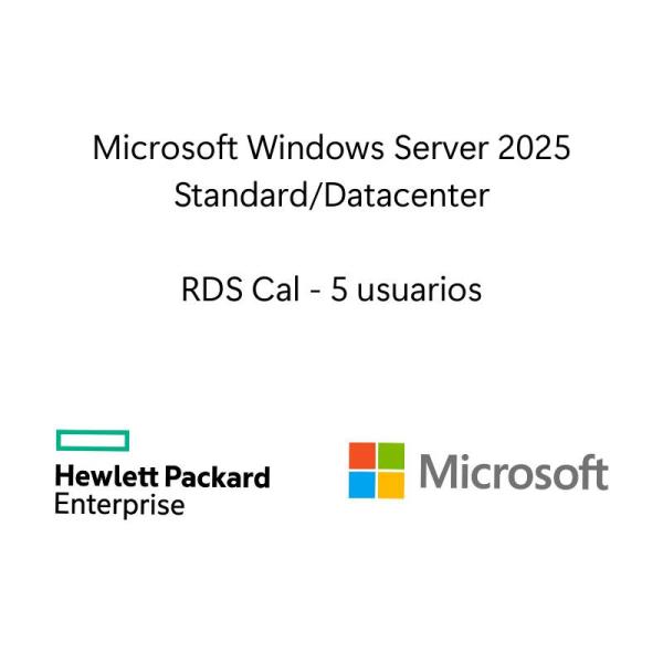 Imagen 1 del producto “LTU de Microsoft Windows Server 2025 con servicio de escritorio remoto 5 usuarios CAL WW - ”