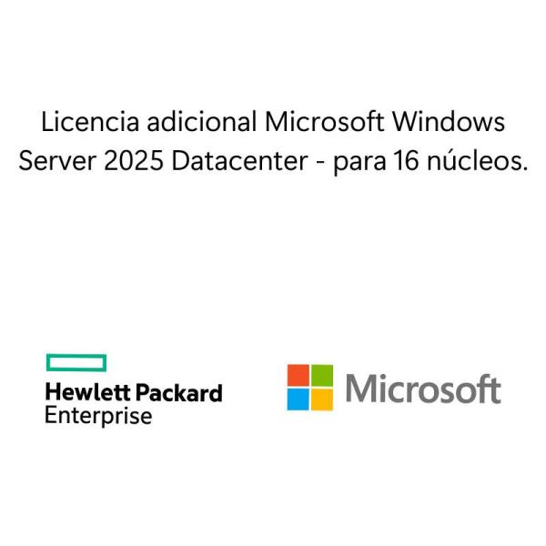 Imagen 1 del producto “Licencia adicional Microsoft Windows Server 2025 para centro de datos 16 núcleos WW SW - ”
