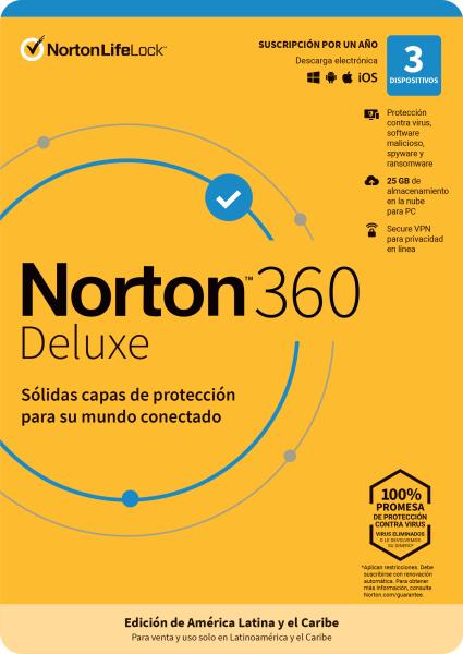 Imagen 1 del producto “Norton 360 Deluxe Total Security 3L 1A - ”