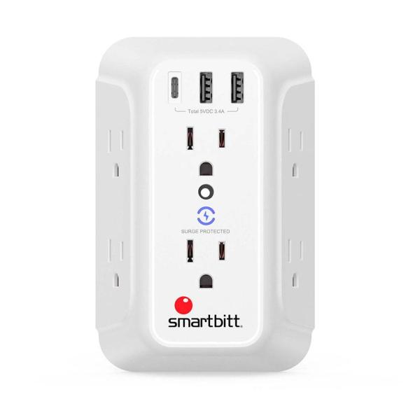 Imagen 1 del producto “Supresor de picos para pared Smartbitt 1480 Joules - ”