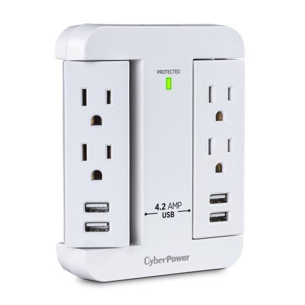 Imagen 1 del producto “Supresor de Picos CyberPower GP400U4AWH - 500 J, 4, 125 V ”