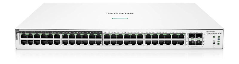 Imagen 1 del producto “Switch HPE Instant On 1830 Gigabit Ethernet - 48 puertos RJ-45, 12p PoE Clase 4 370 W, 4SFP 1GbE (JL815A) ”