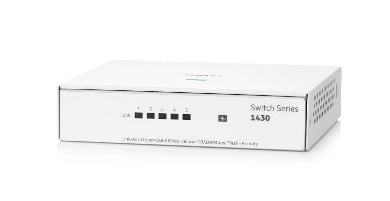 Imagen 1 del producto “Switch HPE Instant On 1430 Gigabit Ethernet - 5 puertos Plug and Play (R8R44A) ”
