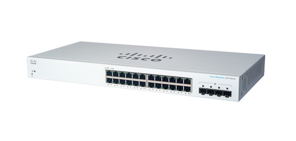 Imagen 1 del producto “Switch CBS220-24T-4G-NA Cisco - switch capa 2 administrable de 24 puertos 10/100/1000 Gigabit Ethernet + 4 puertos SFP 1G ”