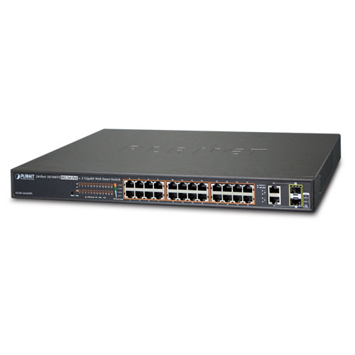 Imagen 1 del producto “Switch PLANET FGSW-2624HPS - Negro, RJ45, 297 W, 26 ”