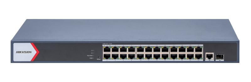 Imagen 1 del producto “DS-3E1526P-EI Switch Gigabit PoE+ / Monitoreable / 24 Puertos 1000 Mbps PoE+ / 1 Puerto 100 uplink / 1 Puerto 1000 Mbps Uplink - ”