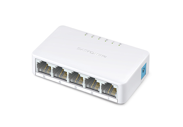 Imagen 1 del producto “SWITCH MERCUSYS MS105 DE 5 PUERTOS 10/100MBPS DE DISEÑO COMPACTO E INSTALACIÓN FLEXIBLE PARA ESCRITORIO - ”