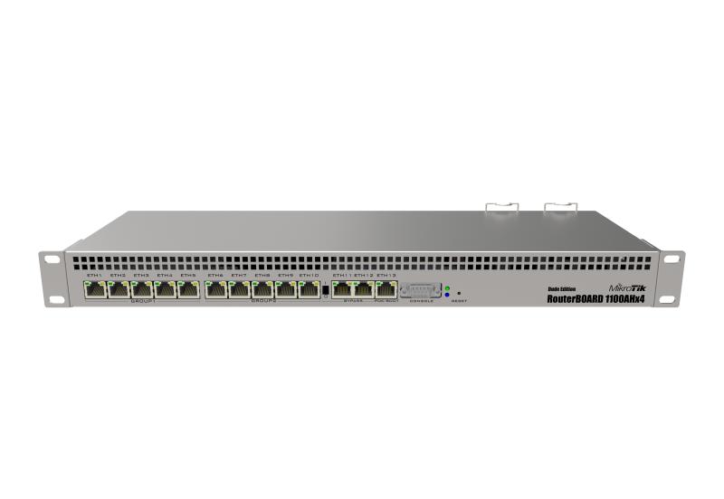 Imagen 1 del producto “Mikrotik RB1100AHX4-DE - CPU 4 Núcleos, 13 Puertos Gigabit Ethernet, 1 GB Memoria, Licencia Nivel 6 ”