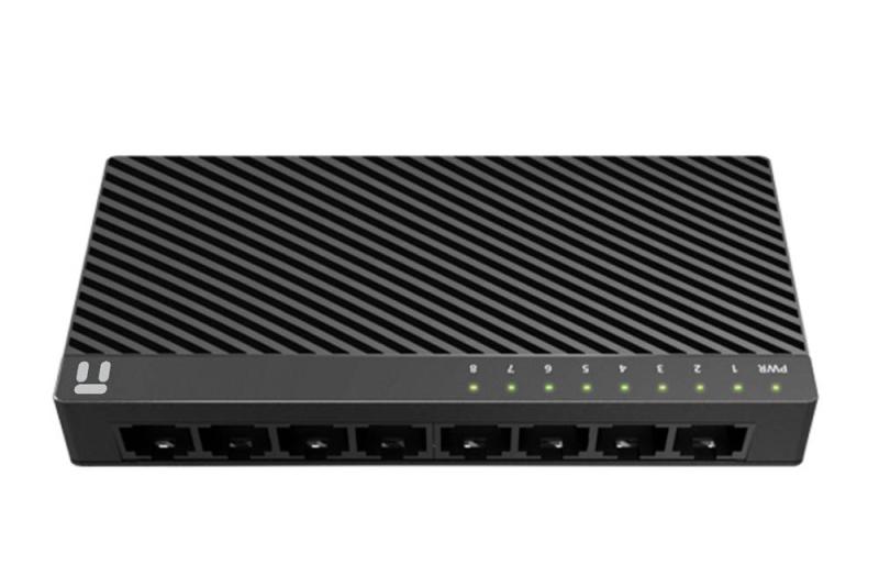 Imagen 1 del producto “Switch NETIS modelo ST3108C - 8 puertos 10/100Mbps Switch de escritorio con Seguro de conector incorporado, No administrable ”