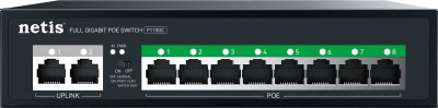 Imagen 1 del producto “Netis Switch POE P110GC - 8 Puertos POE y 2 Puertos Uplink, 120W, 1000 Mbps, Watch Dog, Plug   Play, 250 Mts de Alcance, No Administrable ”
