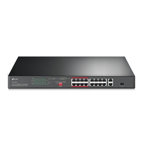 Imagen 1 del producto “Switch POE TP-LINK TL-SL1218P - Negro, 16 ”