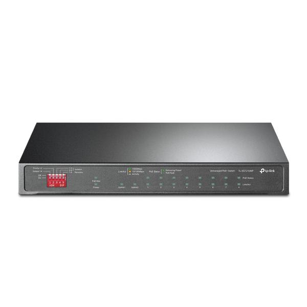 Imagen 1 del producto “Switch de Escritorio TP-LINK TL-SG1210MP - Negro, 9 Puertos RJ45 - 1 Puerto SFP/RJ45 ”