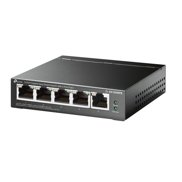 Imagen 1 del producto “Switch TP-LINK TL-SG105MPE - Negro, 120 W, 5 puertos ”