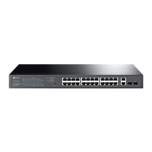 Imagen 1 del producto “Switch TP-LINK 	 TL-SG1428PE - Negro, 304, 7 W, 26 puertos, Cat3, Cat4, Cat5, Cat5e, Cat6 ”