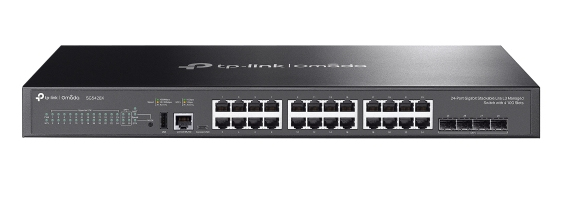 Imagen 1 del producto “Switch  administrable L3(SG5428X) 24 puertos Gigabit RJ45 y 4 ranuras SFP+ de 10 Gbps - 1 puerto de consola RJ45, 1 puerto de consola USB tipo C, 1 puerto US ”